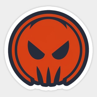 Minimalistic Pumpkin Face Sticker